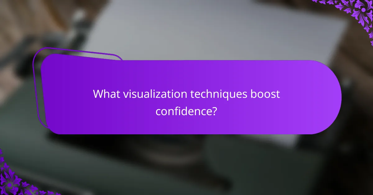 What visualization techniques boost confidence?